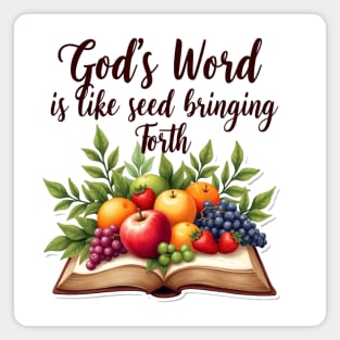 God's Word is Like Seed Producing Fruit Magnet
